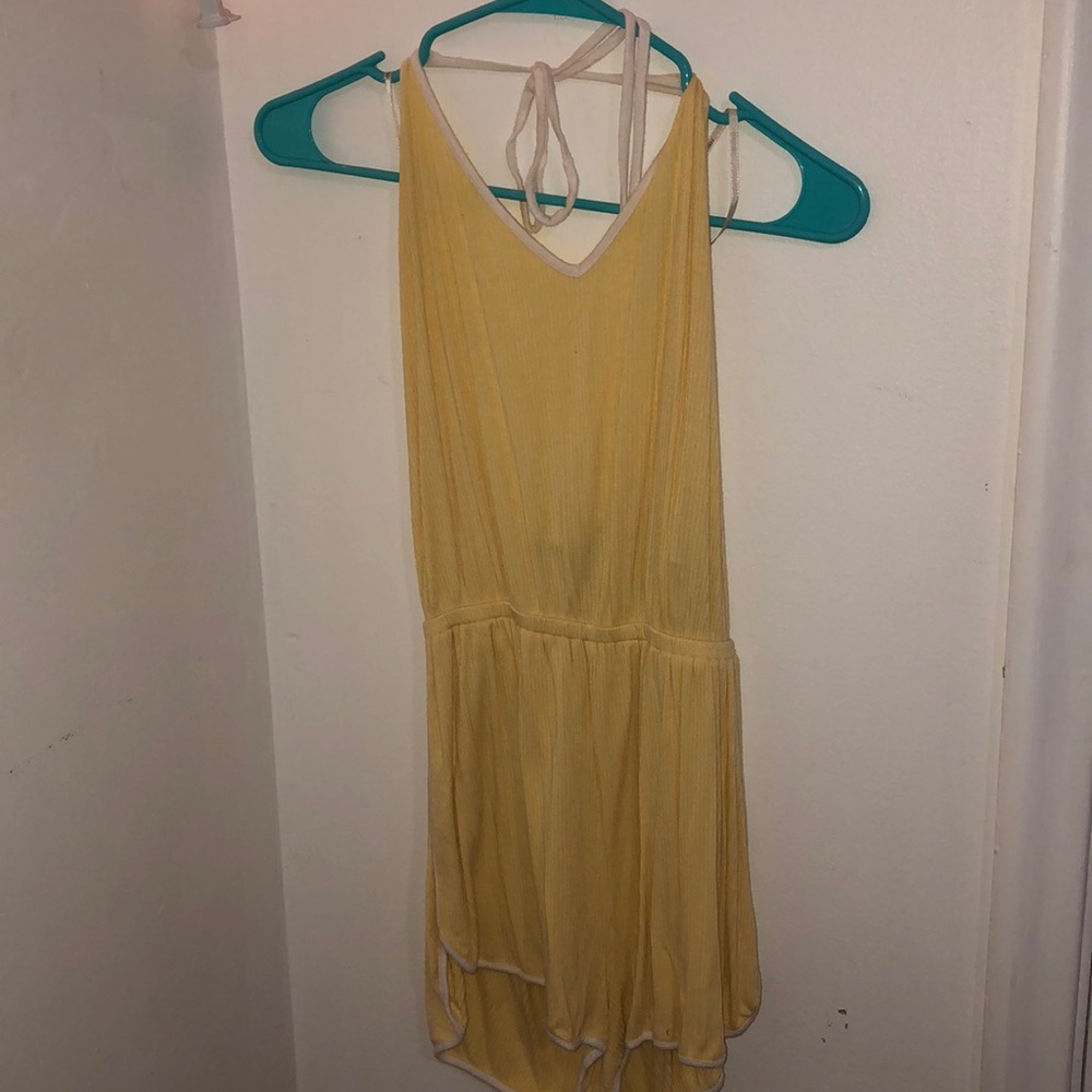 Yellow sporty romper
